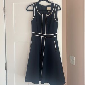 Navy and white dress